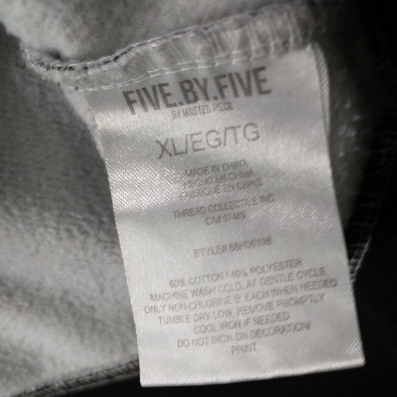 Five by Five Master Piece Men's Hoodie Multi XL Plaid Pullover Long Sleeve - Picture 10 of 13